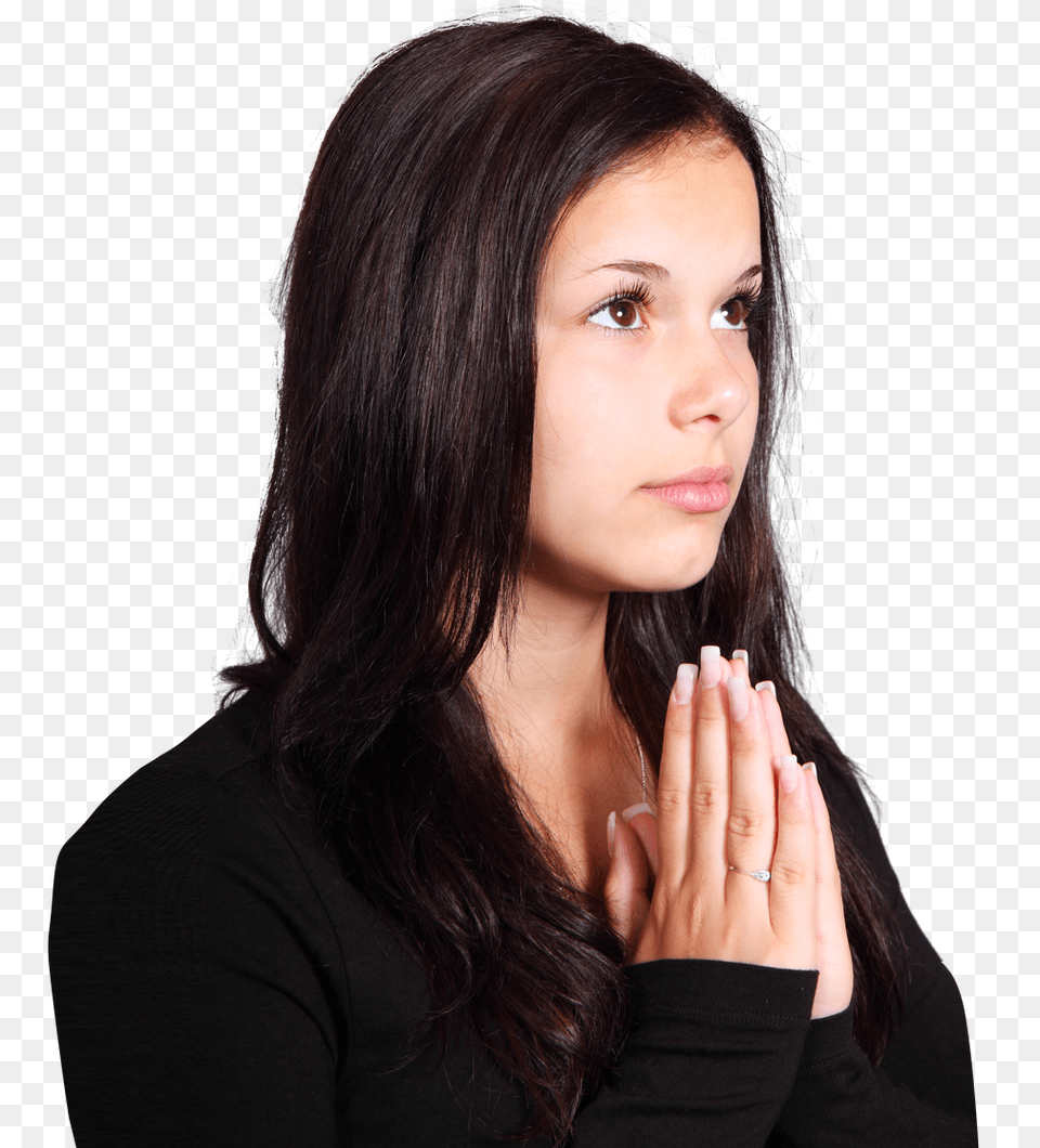 Girl Praying Adult, Portrait, Photography, Person Png Image