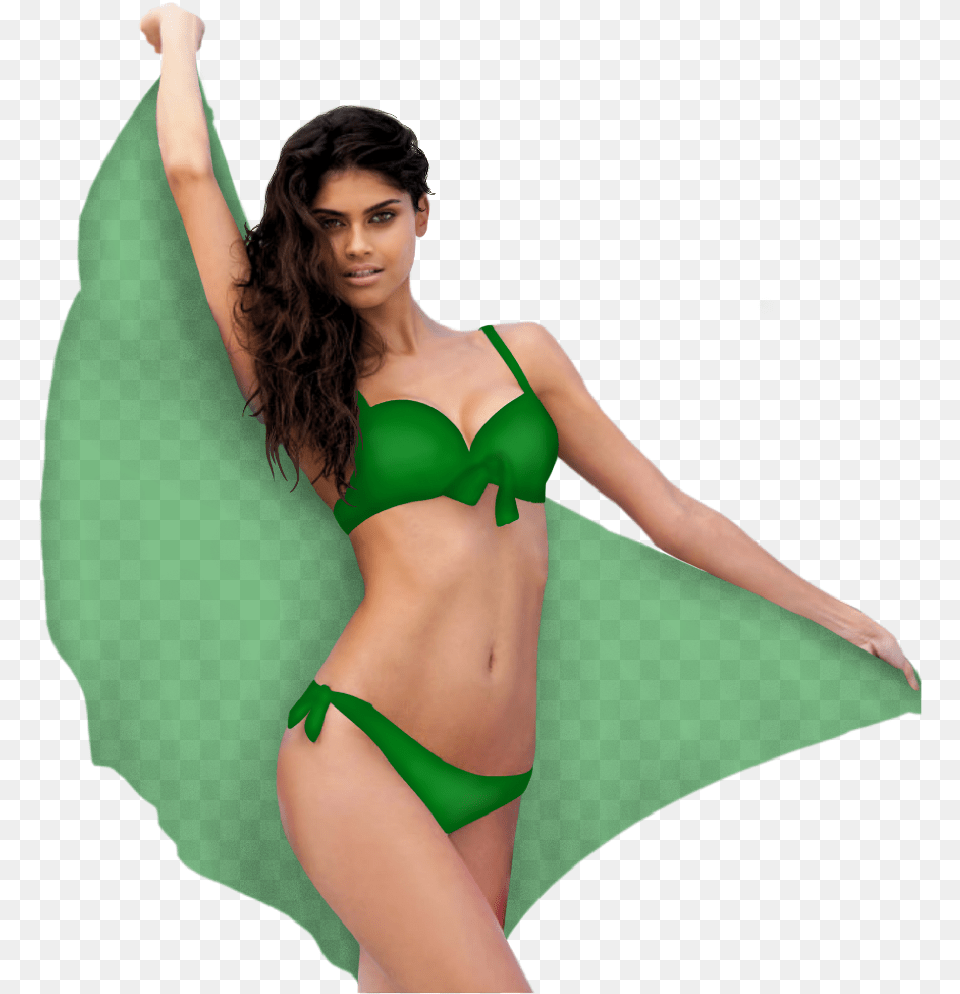 Girl Prettygirl Swimsuit Bikini Stickergirl Green Trans, Underwear, Clothing, Adult, Swimwear Free Png Download