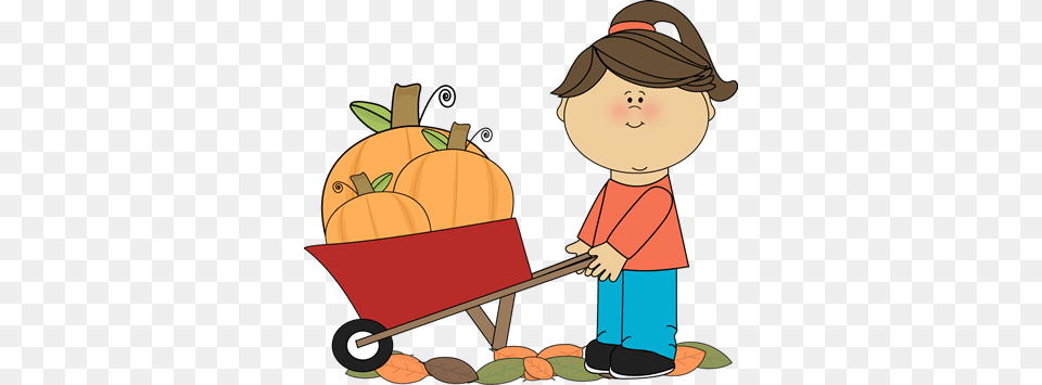 Girl Pushing Wheelbarrow Full Of Pumpkins Locker Decals, Baby, Person, Face, Head Png Image