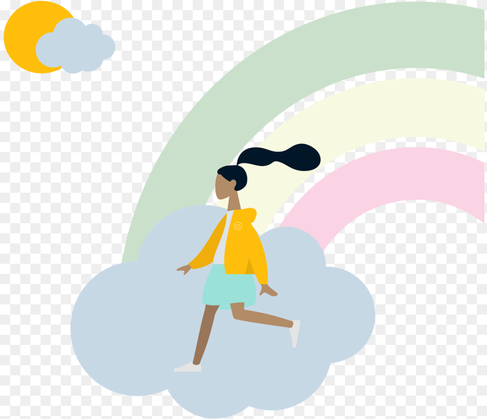 Girl Rainbow 01 Illustration, People, Person, Face, Head Free Transparent Png