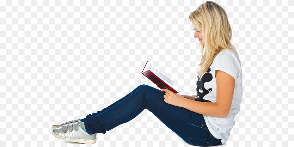 Girl Read Book, Clothing, Sitting, Shoe, Reading Free Png Download