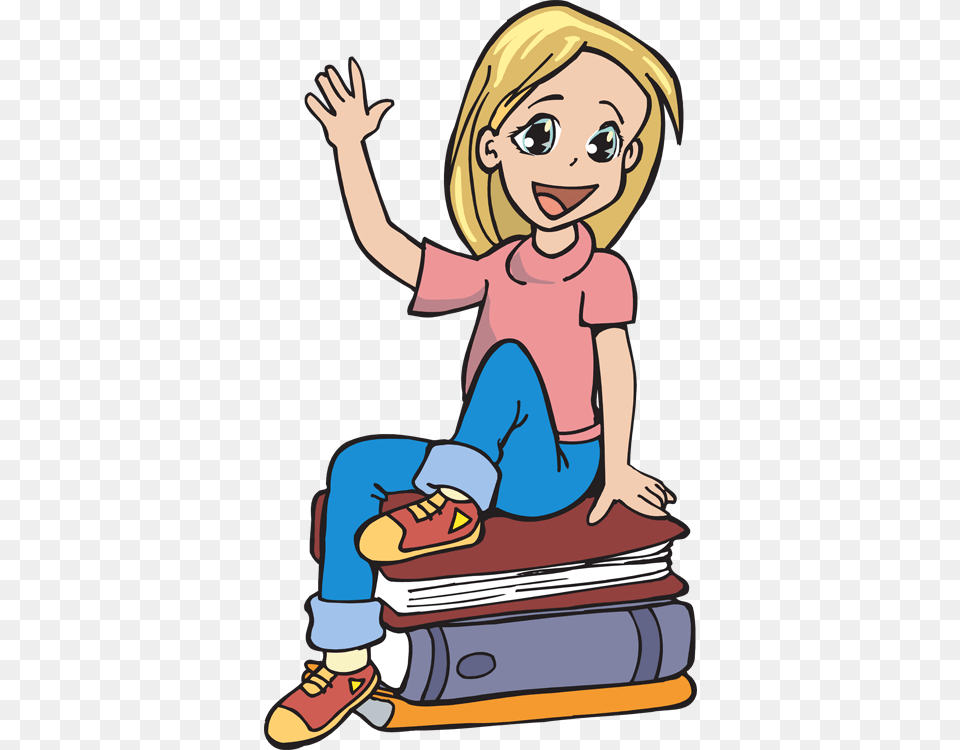 Girl Reading Book Clip Art, Publication, Baby, Comics, Person Png