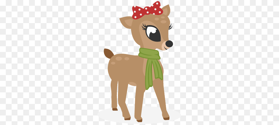 Girl Reindeer Clipart 1 Station Cute Christmas Reindeer Clipart, Animal, Mammal, Deer, Wildlife Free Transparent Png