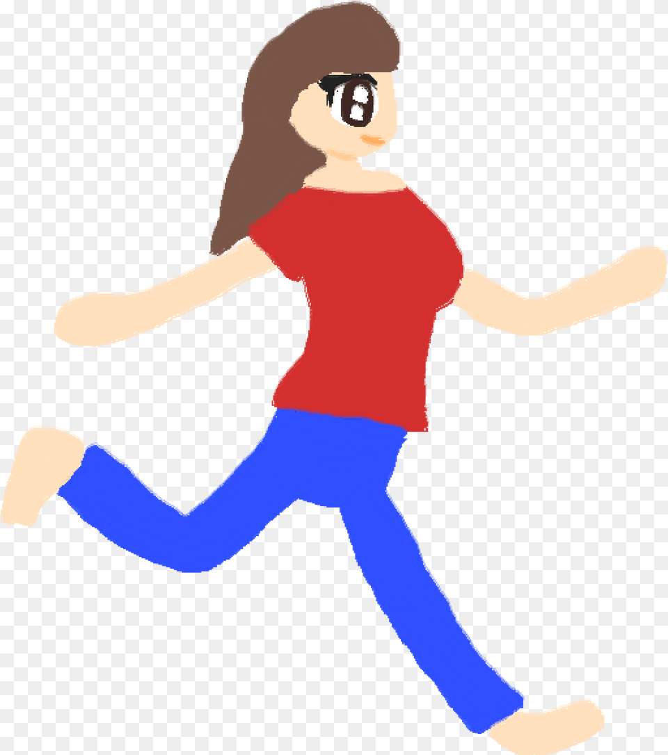 Girl Running Around Cartoon, Clothing, Pants, Boy, Child Free Png