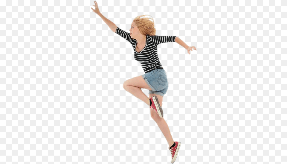 Girl Running Jumping Action Poses Photo Reference, Clothing, Shorts, Dancing, Footwear Free Png Download