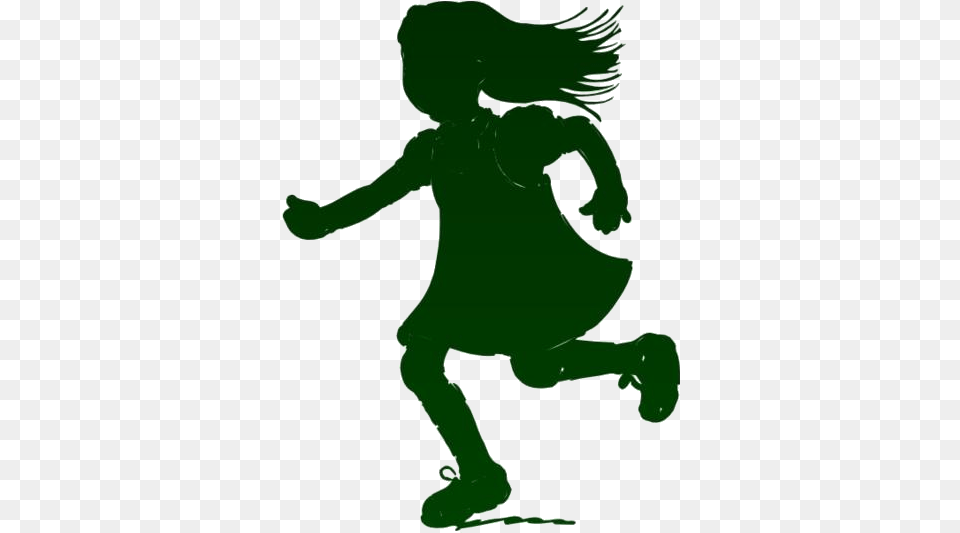 Girl Running Transparent Images Illustration, Silhouette, Baby, Person Free Png Download