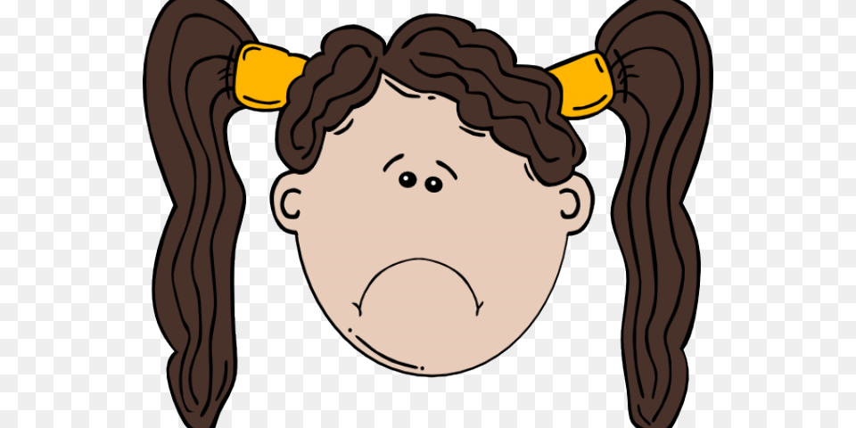 Girl Sad Cartoon, Face, Head, Person, Baby Png