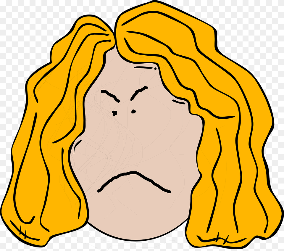 Girl Sad Face Clipart, Person, Head Free Transparent Png
