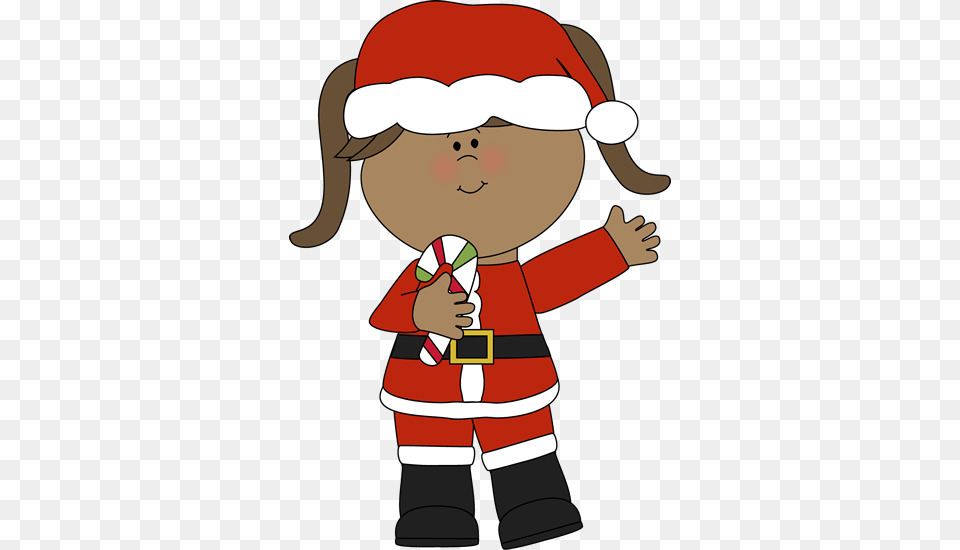 Girl Santa With A Candy Cane Painted Plates, Elf, Baby, Person, Face Png Image