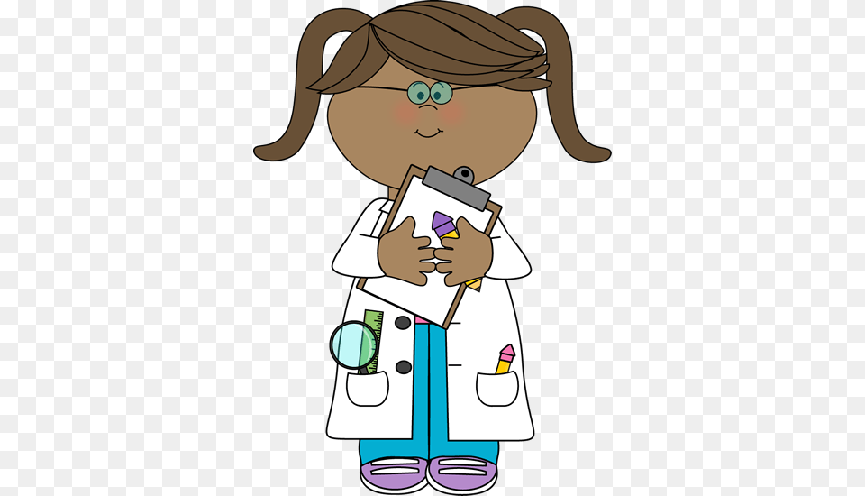Girl Scientist With Clipboard, Clothing, Coat, Baby, Person Free Png