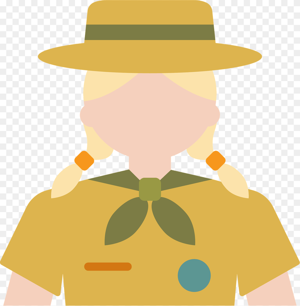 Girl Scout Clipart, Clothing, Hat, Sun Hat, Person Png