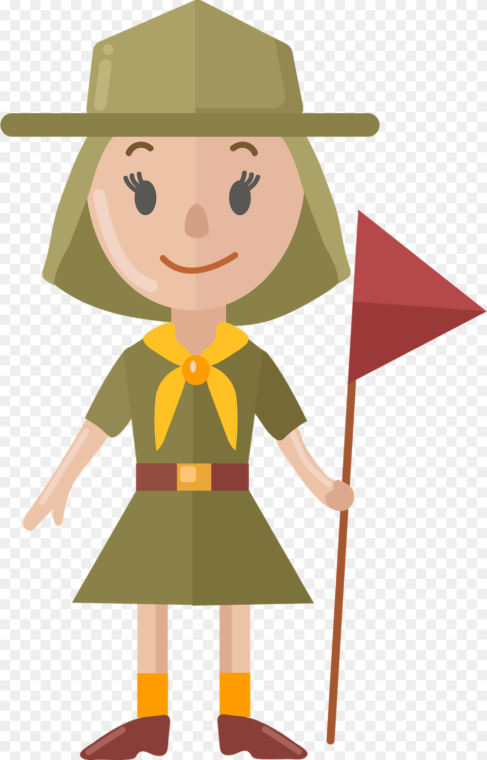 Girl Scout Clipart, Clothing, Hat, Person, Face Free Png Download
