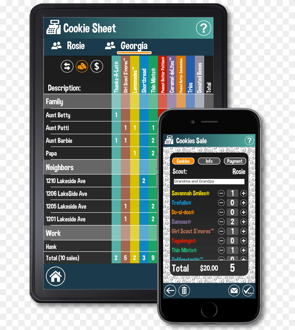 Girl Scout Cookie Management App Mycookie Cookie Cake, Electronics, Mobile Phone, Phone, Computer Free Png