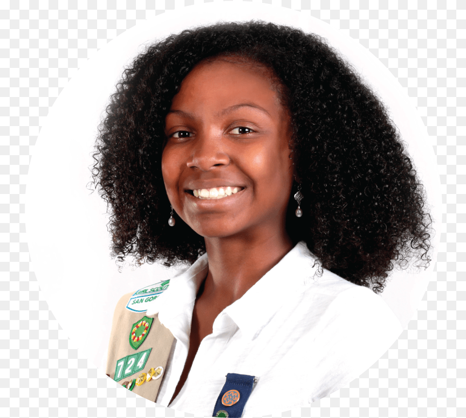 Girl Scout Download Afro, Head, Smile, Portrait, Face Free Png