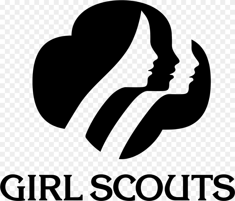 Girl Scout Svg Gray Free Png Download