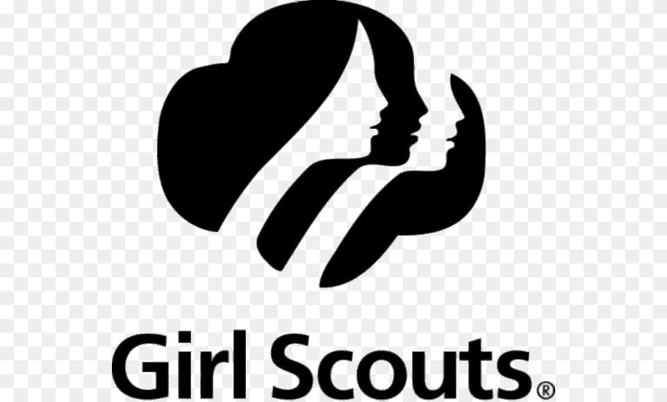 Girl Scouts Black Logo, Clothing, Hat, Stencil, Animal Free Png