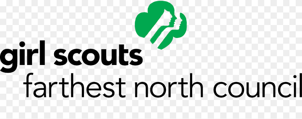 Girl Scouts Farthest North Council Logo, Green, Recycling Symbol, Symbol, Text Free Transparent Png