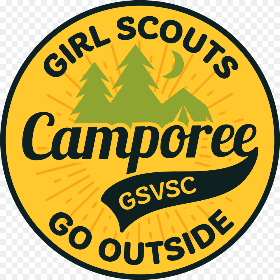 Girl Scouts Go Outside Camporee Patch Take Label, Badge, Logo, Symbol, Disk Png