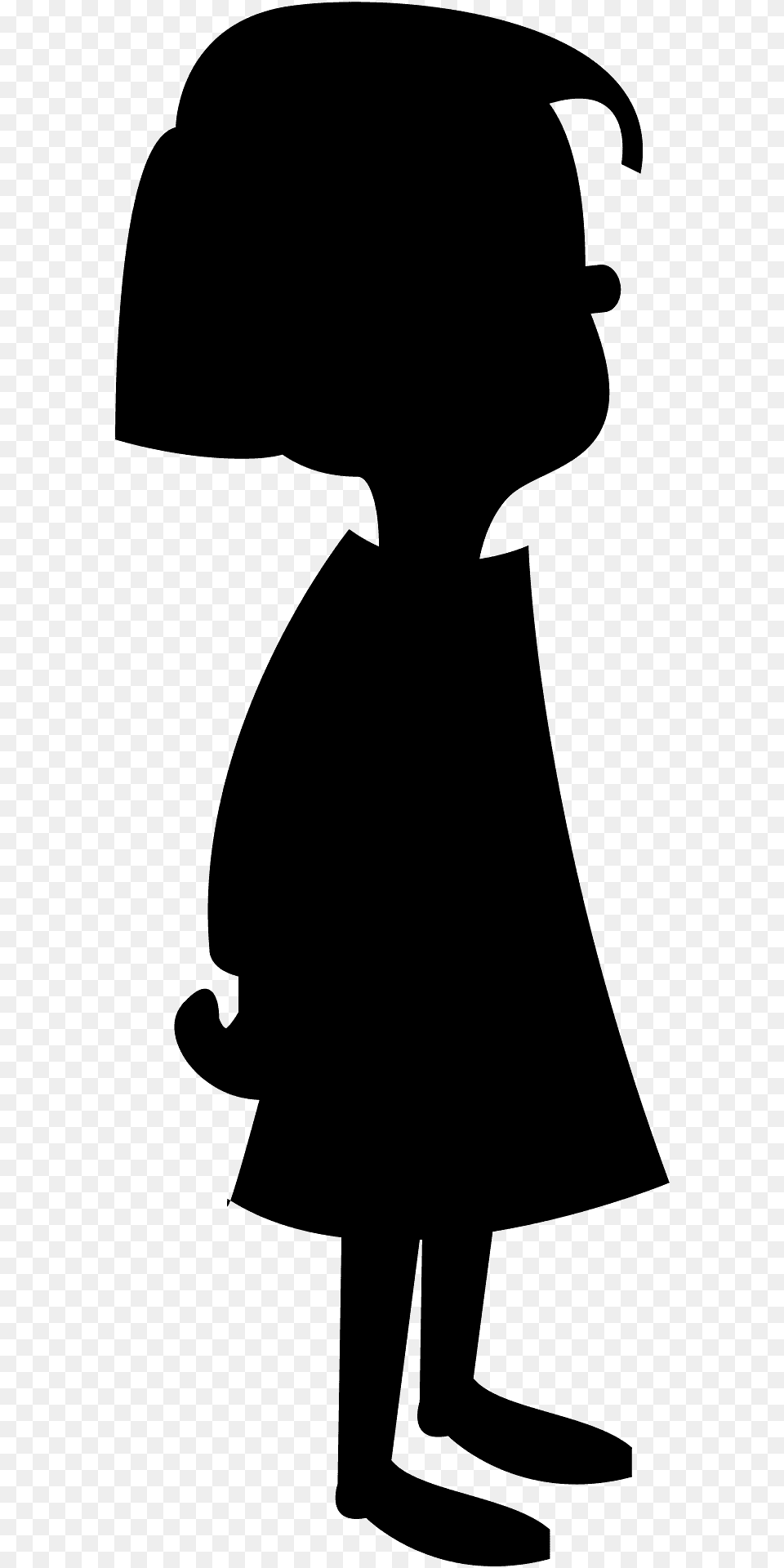 Girl Silhouette, Person, Clothing, Coat Png Image