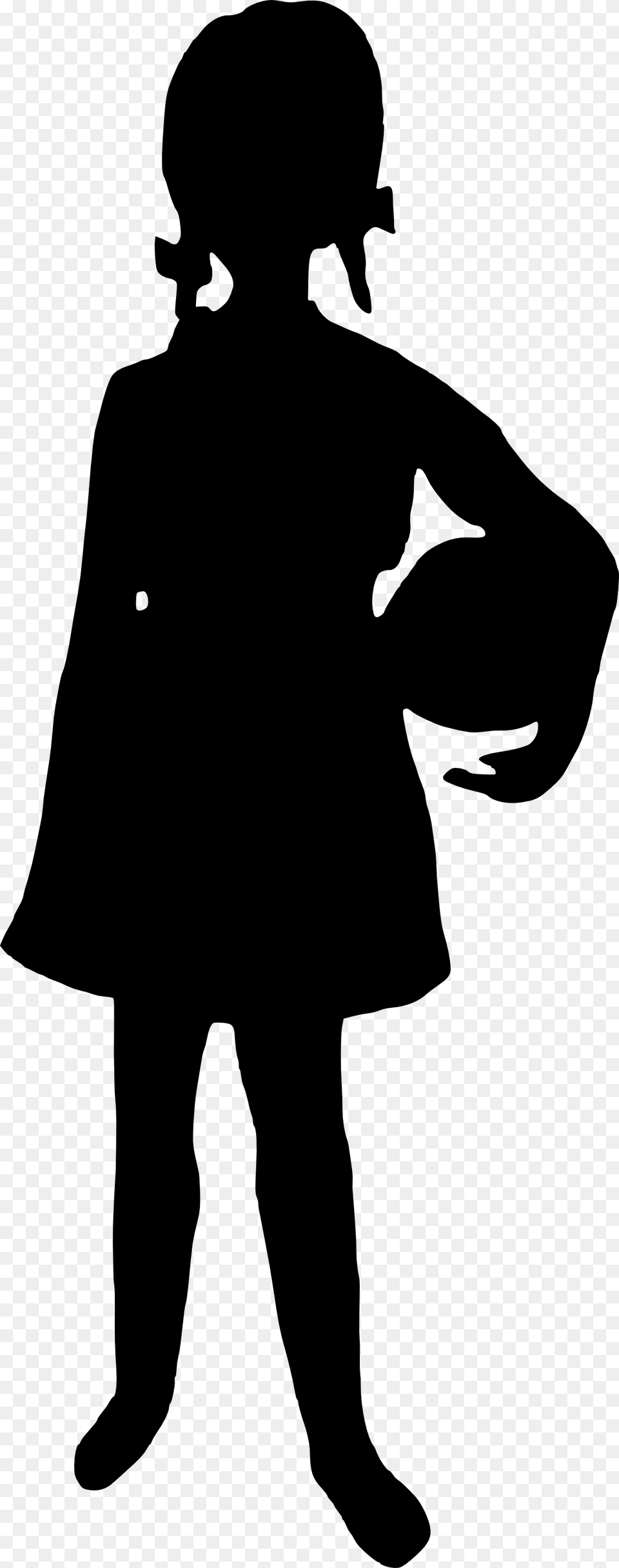 Girl Silhouette Little Girl Silhouette, Stencil, Child, Female, Person Png Image