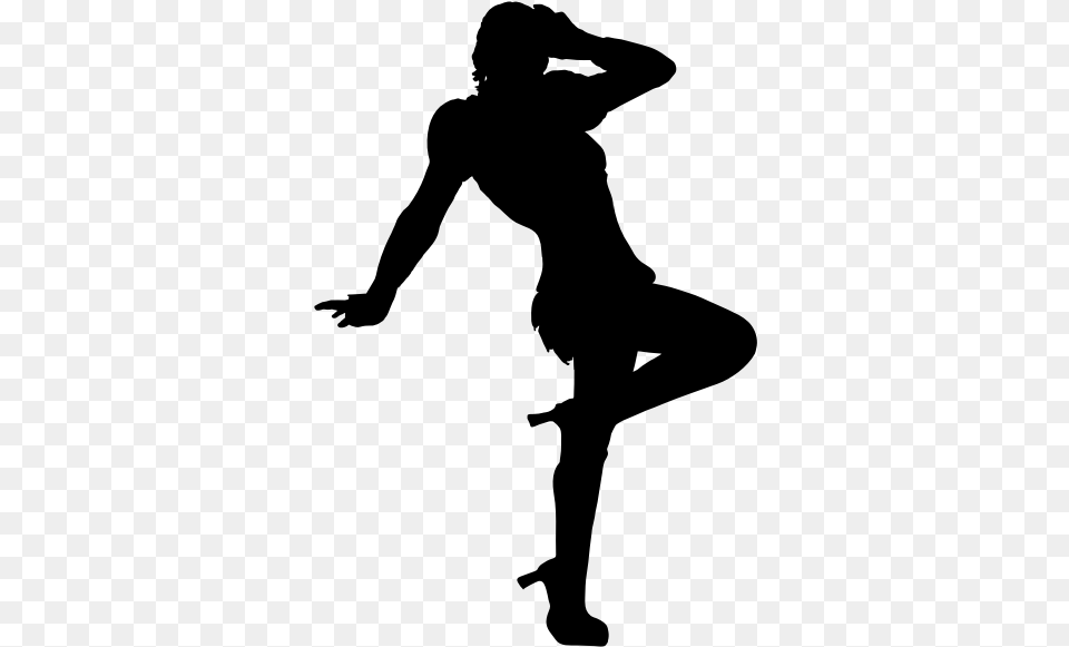 Girl Silhouette Woman Pose Silhouette, Gray Free Png Download