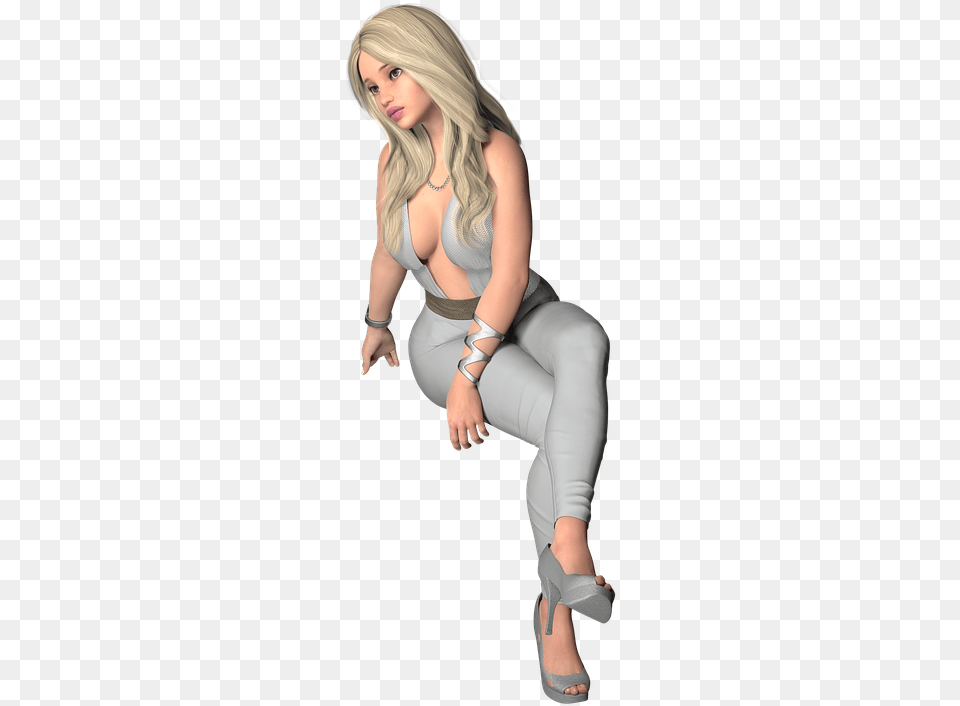 Girl Sit, Person, High Heel, Hair, Sandal Free Png