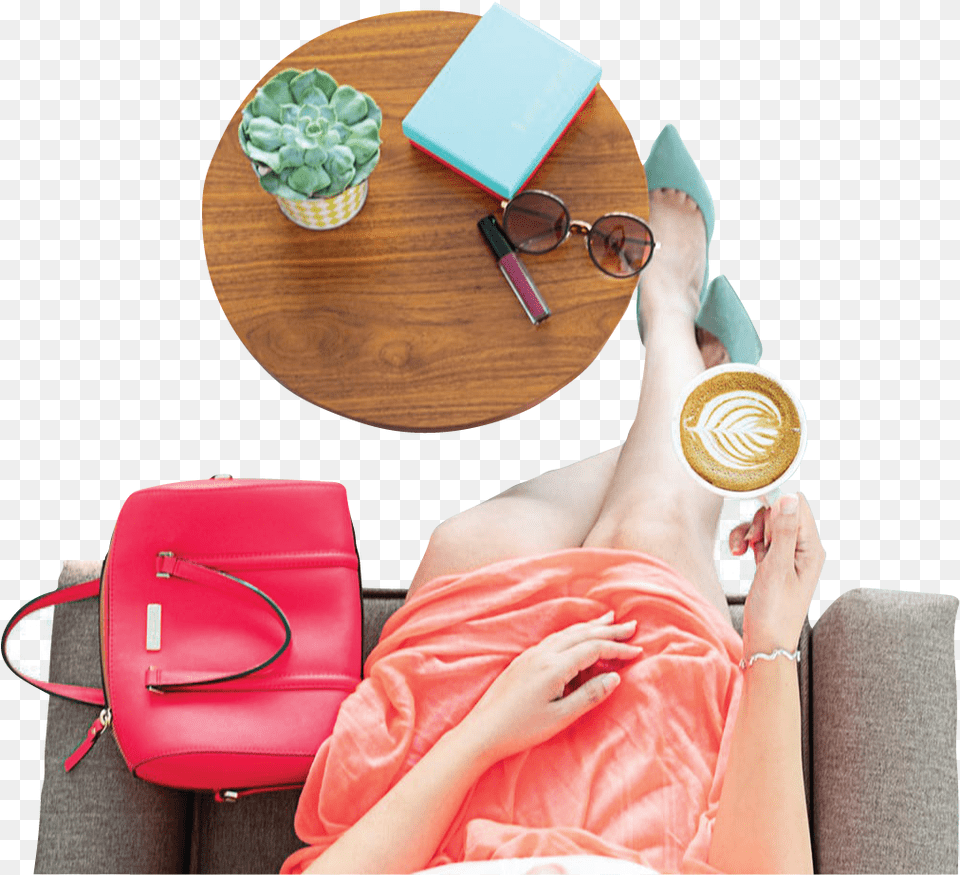 Girl Sitting Coffee Best Gift Saying, Accessories, Bag, Handbag, Purse Free Png Download