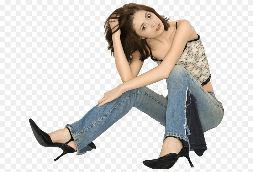 Girl Sitting Down, Clothing, Shoe, Footwear, Pants Free Png