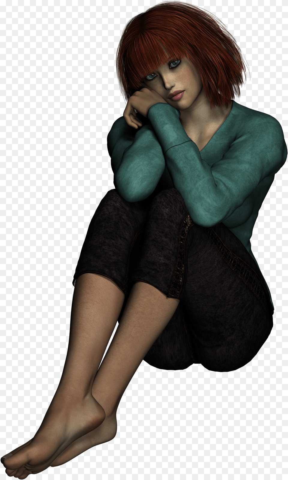 Girl Sitting Girl Free Png