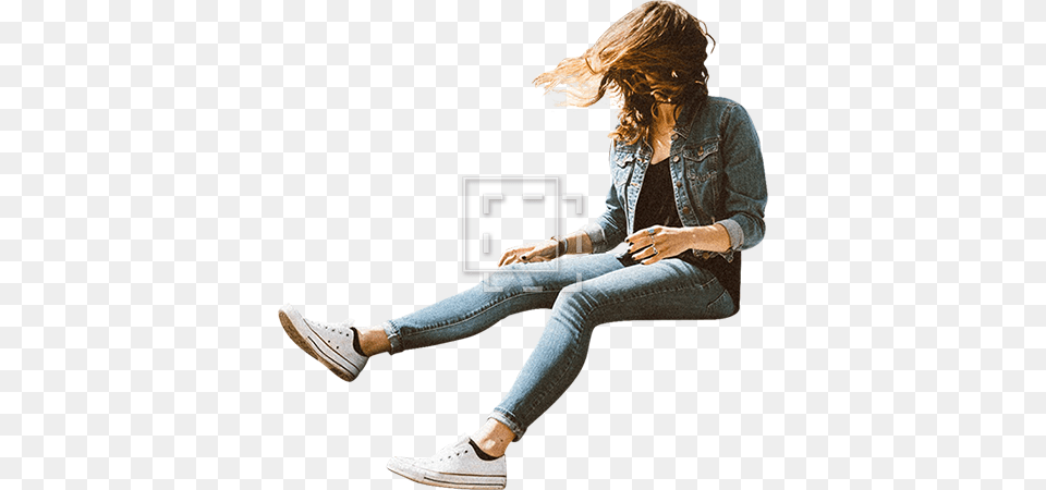 Girl Sitting In Breeze Image Hd Girl Sit, Pants, Clothing, Jeans, Person Free Png