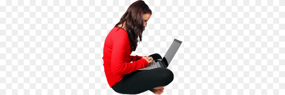 Girl Sitting Laptop Immediate Entourage Stuff To Buy, Adult, Person, Pc, Woman Png Image
