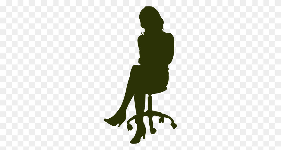 Girl Sitting On Chair, Silhouette, Person, Head Free Transparent Png