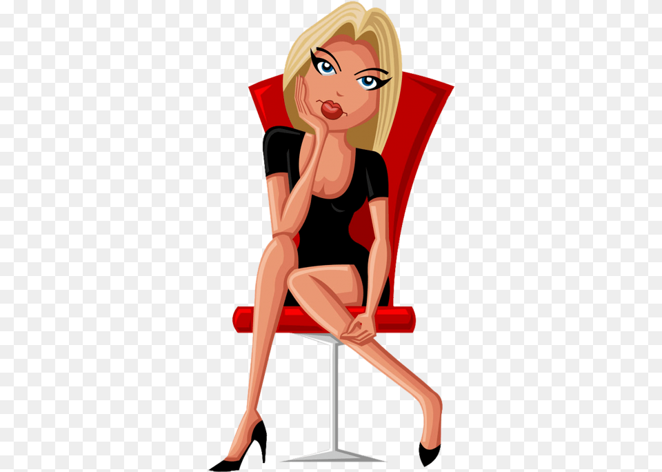 Girl Sitting On Chair Clipart Download Girl Sitting On Chair Clipart, Person, Face, Head, Furniture Png Image