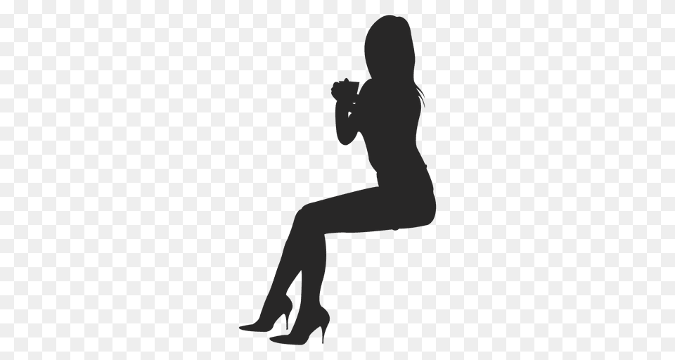 Girl Sitting Position, Photography, Silhouette, Person, Head Free Png Download