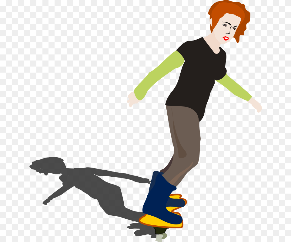 Girl Skateboard Clipart, Person, Face, Head, Dancing Png