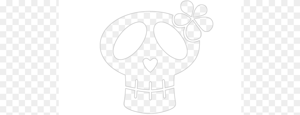 Girl Skull Decals, Stencil Free Png