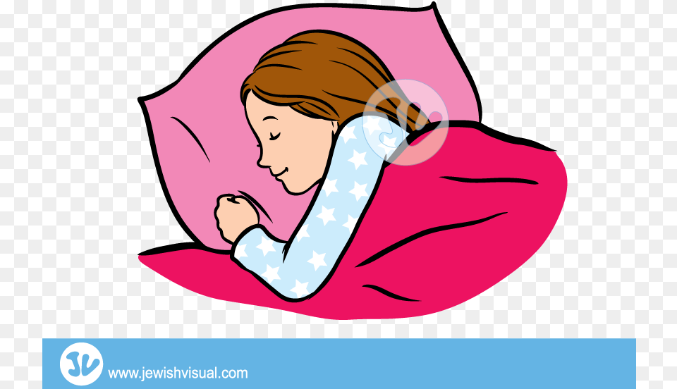 Girl Sleeping Girl Sleeping On The Bed Clipart, Person, Clothing, Hood, Face Free Png
