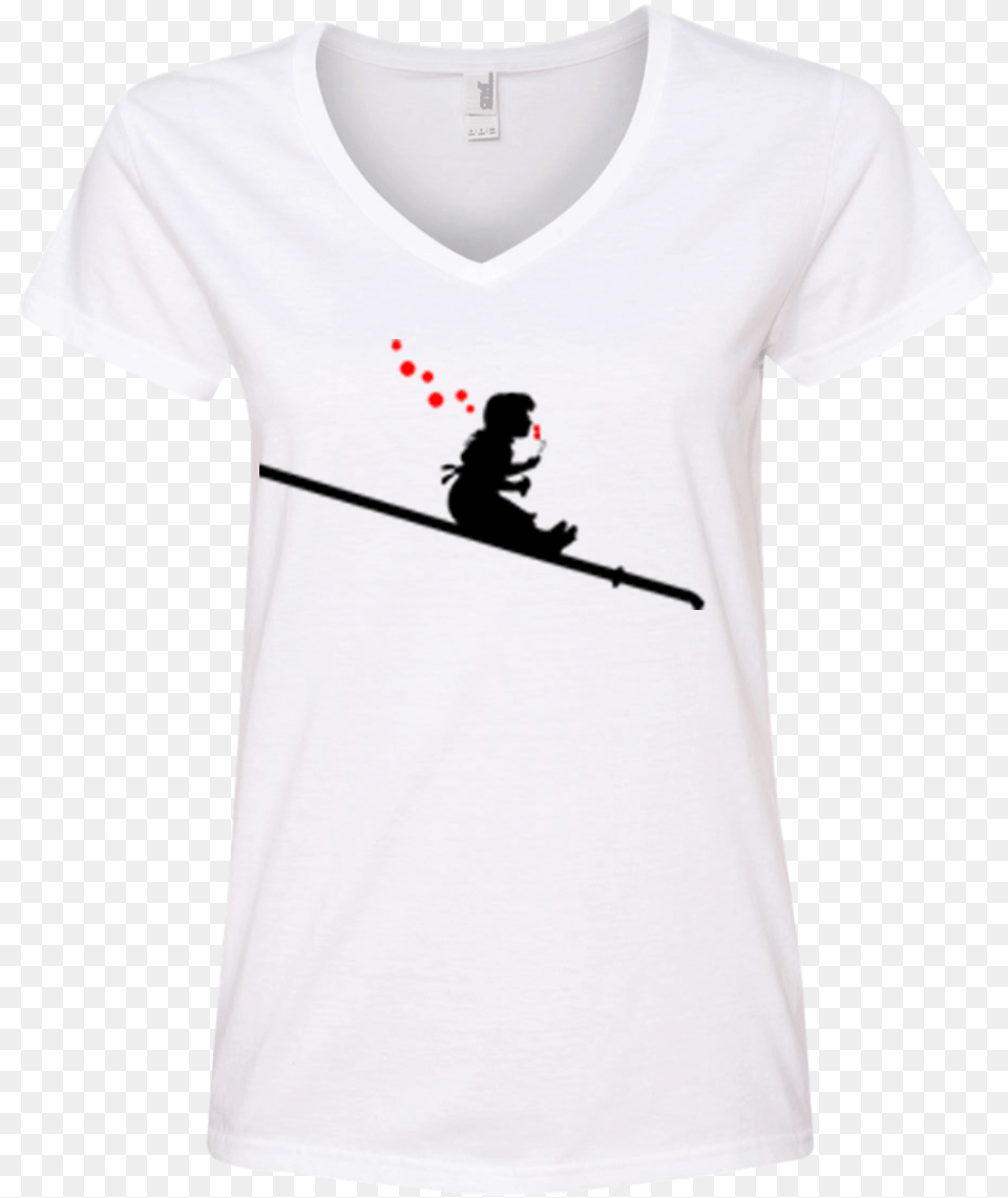 Girl Sliding Down The Drain Blowing Bubbles Ladies Banksy Girl Blowing Bubbles, Clothing, T-shirt, People, Person Png