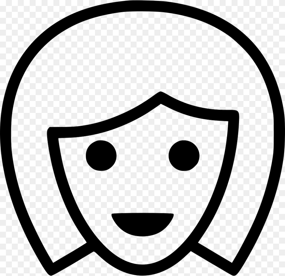 Girl Smiley, Stencil, Logo Free Png