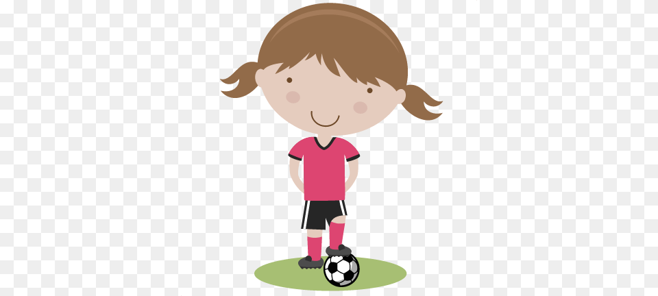 Girl Soccer Player Svg Cutting File Soccer Svg Cut Girl Soccer Player Clipart, Ball, Soccer Ball, Sport, Football Png Image