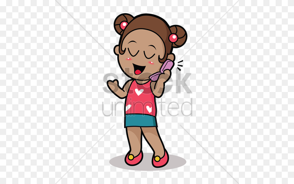 Girl Speaking On Phone Vector Image, Baby, Person, Face, Head Png