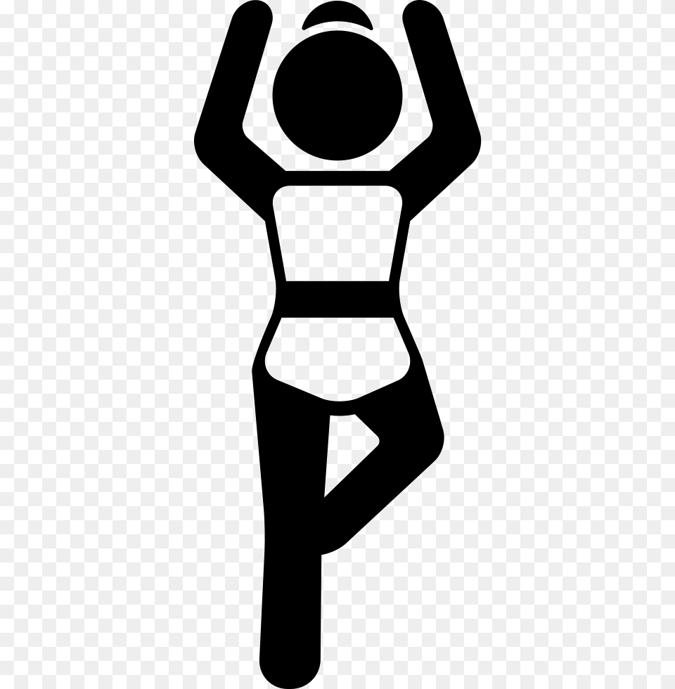 Girl Standing Up With Flexed Knee Ikonka Sport, Stencil, Silhouette, Smoke Pipe Free Png