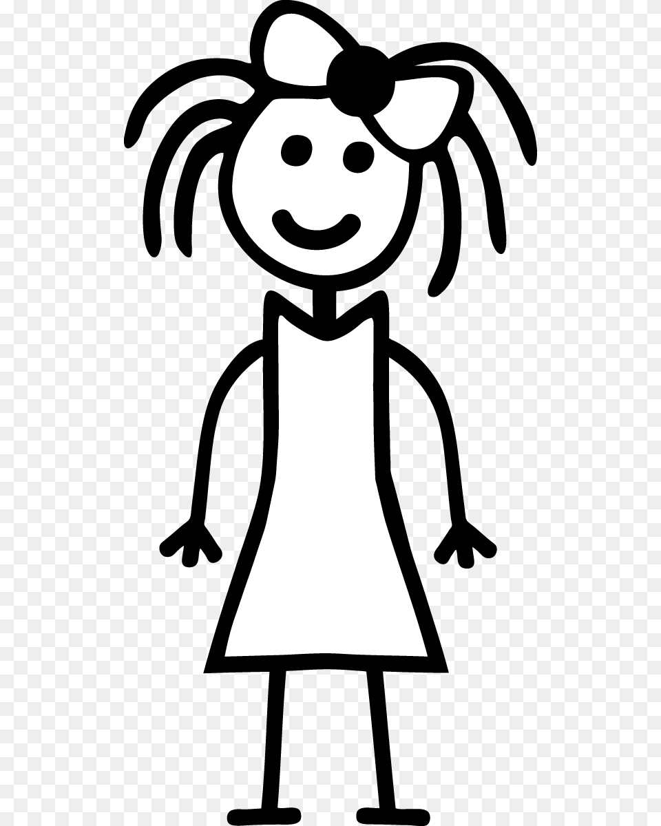 Girl Stick Figure Stencil, Baby, Person, Cartoon Png Image