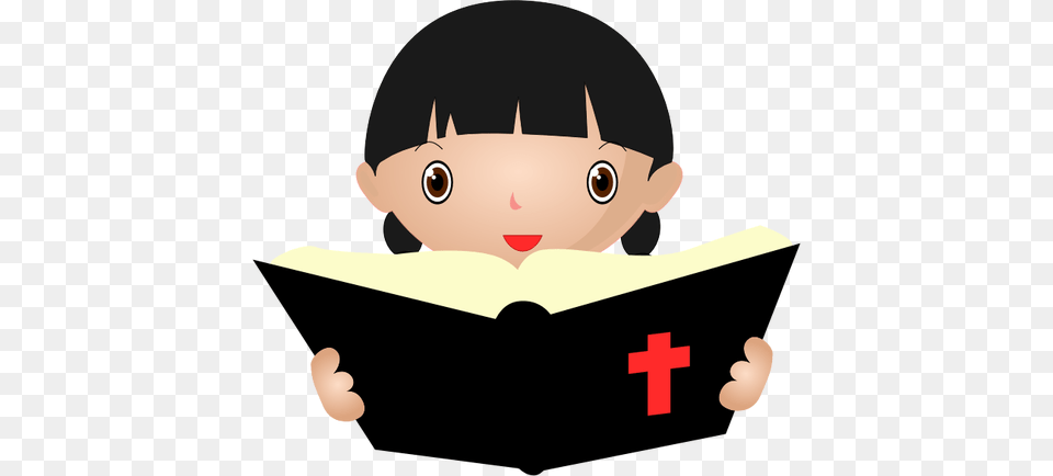 Girl Studying Bible, Baby, Face, Head, Person Png Image