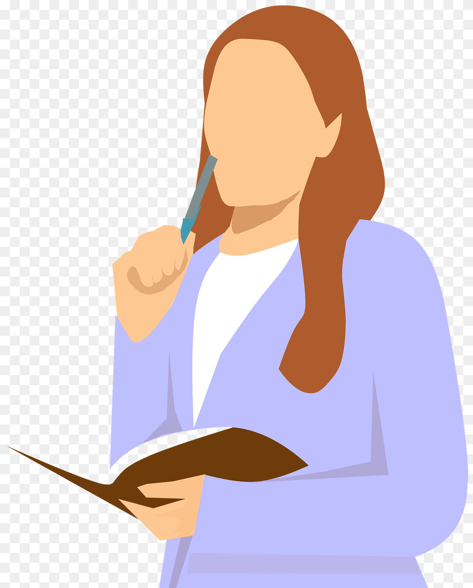 Girl Studying Clipart, Reading, Person, Adult, Woman Free Transparent Png