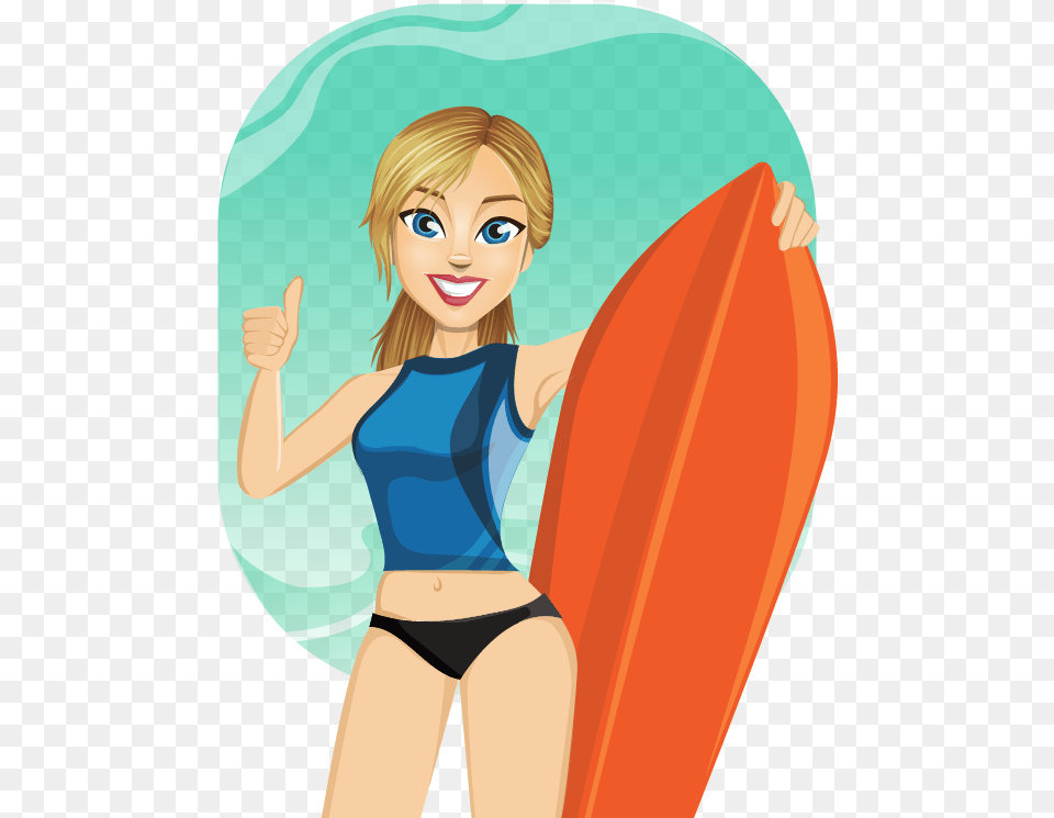 Girl Surfing Background Surfer Girl Clip Art, Sea, Water, Sea Waves, Outdoors Png Image