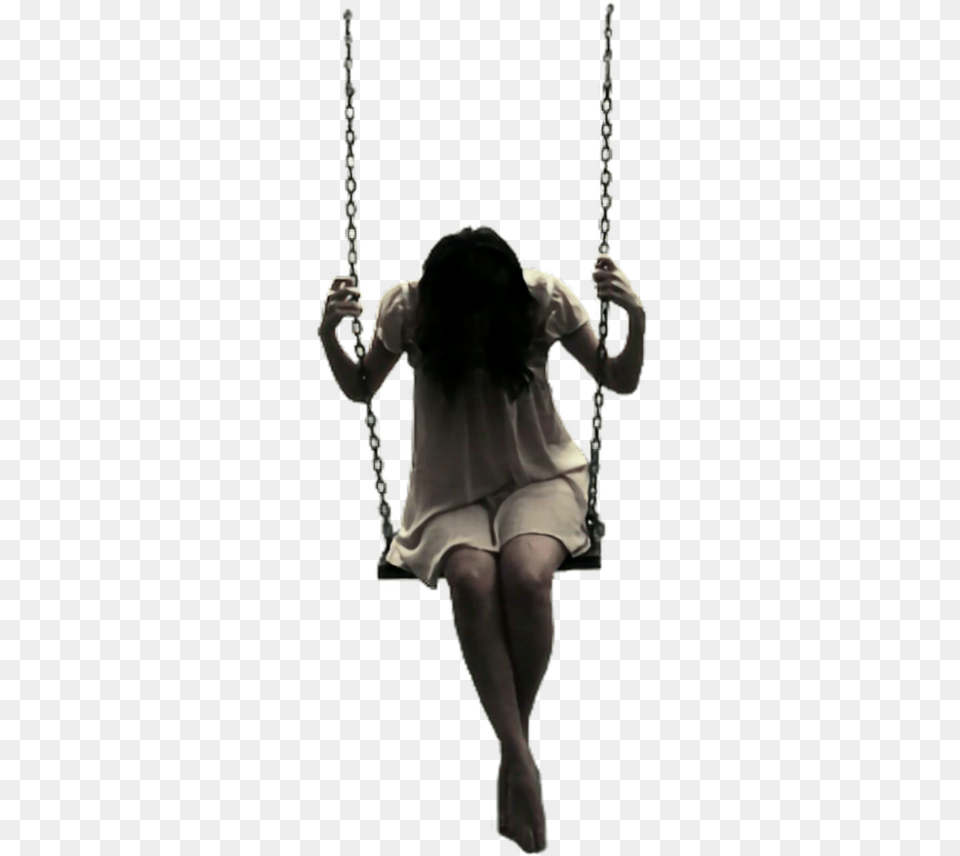 Girl Swing Horror Horrorgirl Sad Girl In Love, Person, Toy, Play Area, Head Png Image
