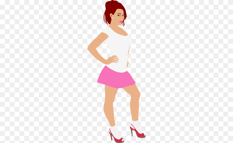 Girl Very Clip Art, Clothing, Skirt, Adult, Shoe Free Png Download