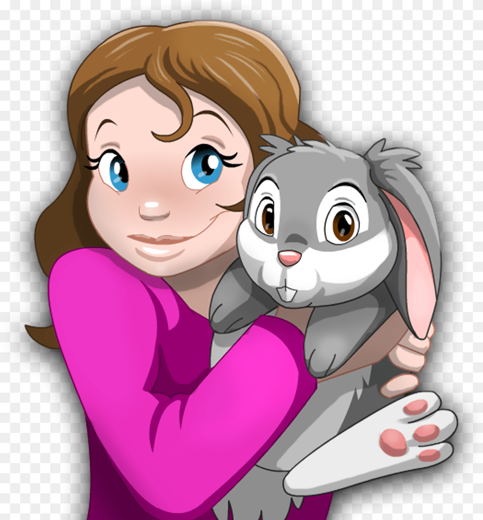 Girl Veterinarian Transparent Clip Art, Book, Comics, Publication, Baby Free Png Download