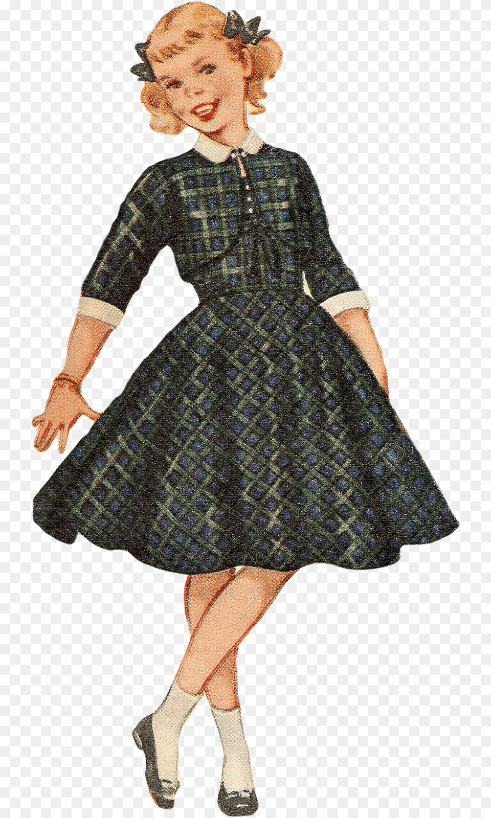 Girl Vintage, Clothing, Dress, Adult, Person Png